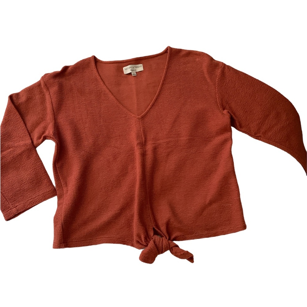 Madewell 3/4 Sleeve Top w/ Tie